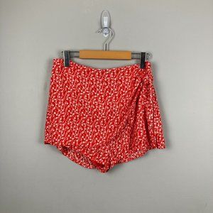 Favlux Red Floral Skort Medium